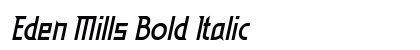 Eden Mills Bold Italic Font
