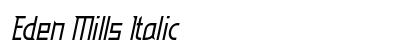 Eden Mills Italic Font