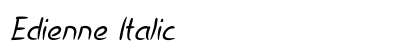 Edienne Italic Preview