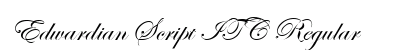 Edwardian Script ITC Regular Preview