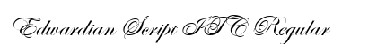 Edwardian Script ITC Regular Preview