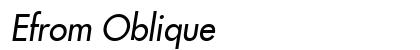 Efrom Oblique Preview