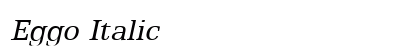 Eggo Italic preview