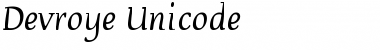 Devroye Unicode Regular Font