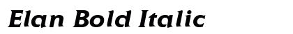 Elan Bold Italic Preview