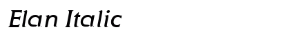 Elan Italic Preview