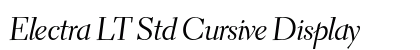 Electra LT Std Cursive Display Preview