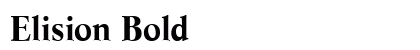 Elision Bold Preview