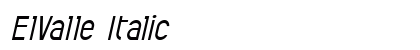ElValle Italic Preview