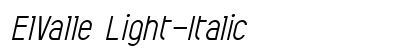 ElValle Light-Italic Preview