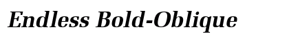 Endless Bold-Oblique Preview