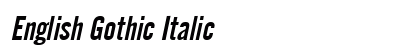 English Gothic Italic Preview