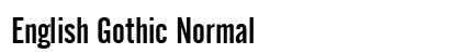 English Gothic Normal preview