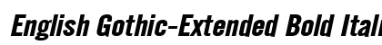 English Gothic-Extended Bold Italic Preview