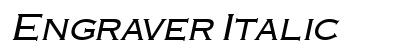 Engraver Italic Preview