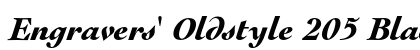 Engravers' Oldstyle 205 Black Italic Preview