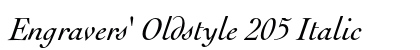 Engravers' Oldstyle 205 Italic Preview