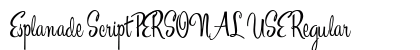 Esplanade Script PERSONAL USE Regular preview