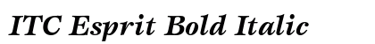 ITC Esprit Bold Italic Preview