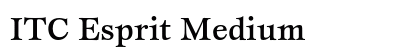 ITC Esprit Medium Preview
