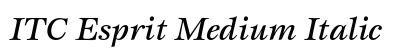 ITC Esprit Medium Italic Preview