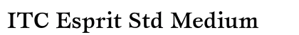 ITC Esprit Std Medium preview