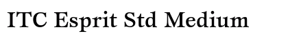 ITC Esprit Std Medium preview