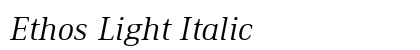 Ethos Light Italic preview