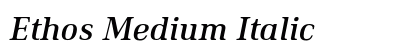 Ethos Medium Italic Preview