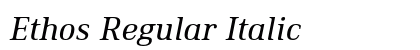 Ethos Regular Italic Preview