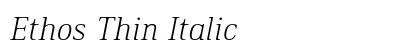 Ethos Thin Italic Preview