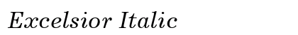 Excelsior Italic Preview