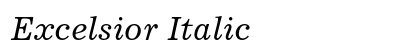 Excelsior Italic Preview