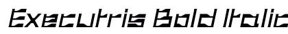 Executris Bold Italic Preview