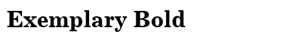 Exemplary Bold preview