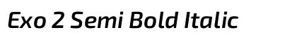 Exo 2 Semi Bold Italic Preview