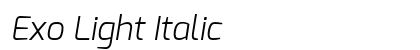 Exo Light Italic Preview