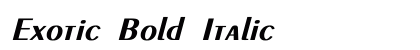 Exotic Bold Italic Preview