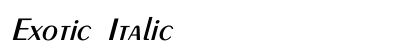 Exotic Italic Preview