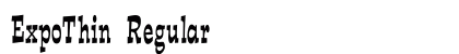 ExpoThin Regular preview