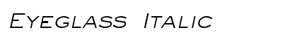 Eyeglass Italic Preview