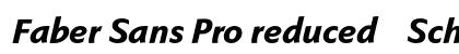 Faber Sans Pro reduced 86 Schwer Kursiv Preview