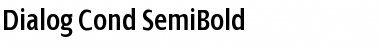 Dialog Cond SemiBold Regular Font
