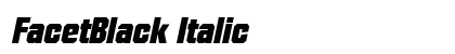 FacetBlack Italic Font
