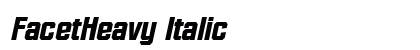 FacetHeavy Italic preview