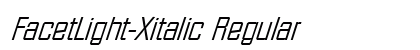 FacetLight-Xitalic Regular Font