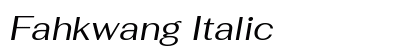 Fahkwang Italic preview