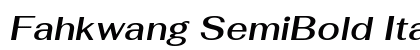 Fahkwang SemiBold Italic Preview