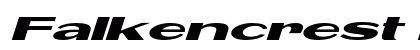 Falkencrest Extra-expanded Italic Preview