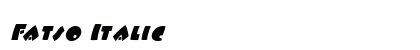 Fatso Italic Preview